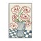 Stupell Industries Flower Vase on Minimal Checkered Framed Giclee, design by JJ Design House LLC
